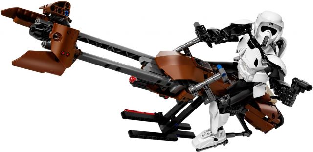 Prieskumný vojak a speeder motorka